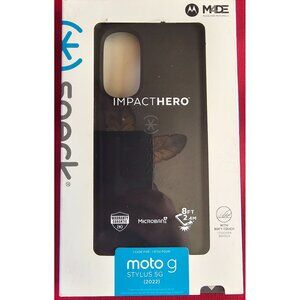 speck moto g stylus 5g (2022) black phone case